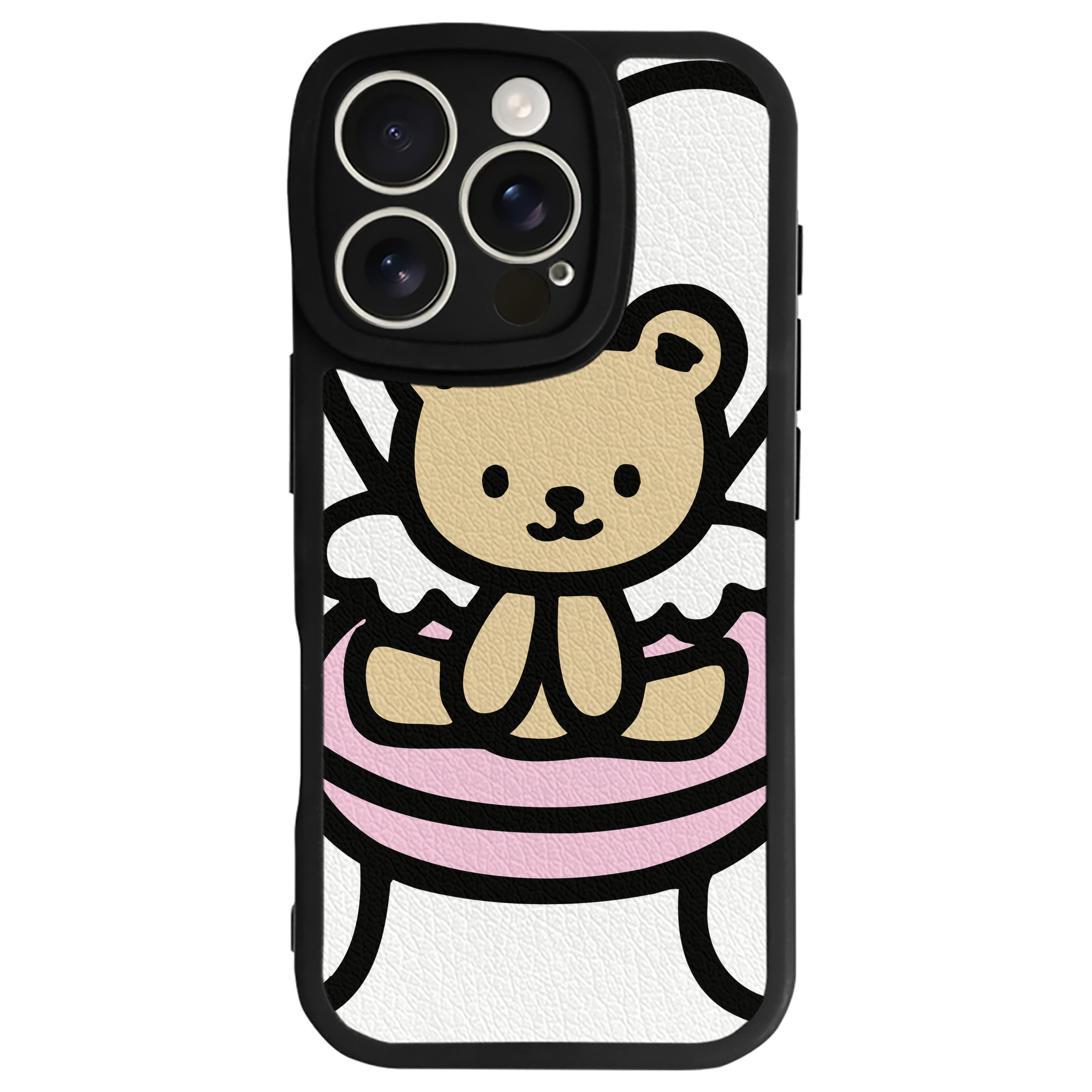 （画像用） Hello Kitty ハローキティ 【iPhone 16シリーズ対応】シリコンスマホケース（レザー調） 材質：シリコン